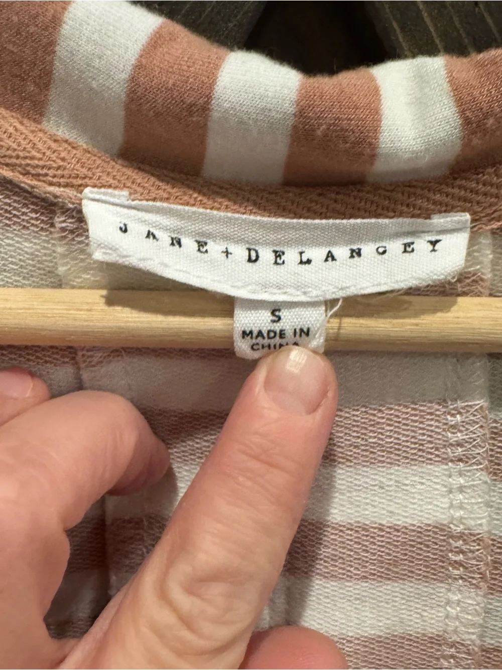 Jane & Delancy Striped V-Neck Polo Top high low hemline - Picture 2 of 4